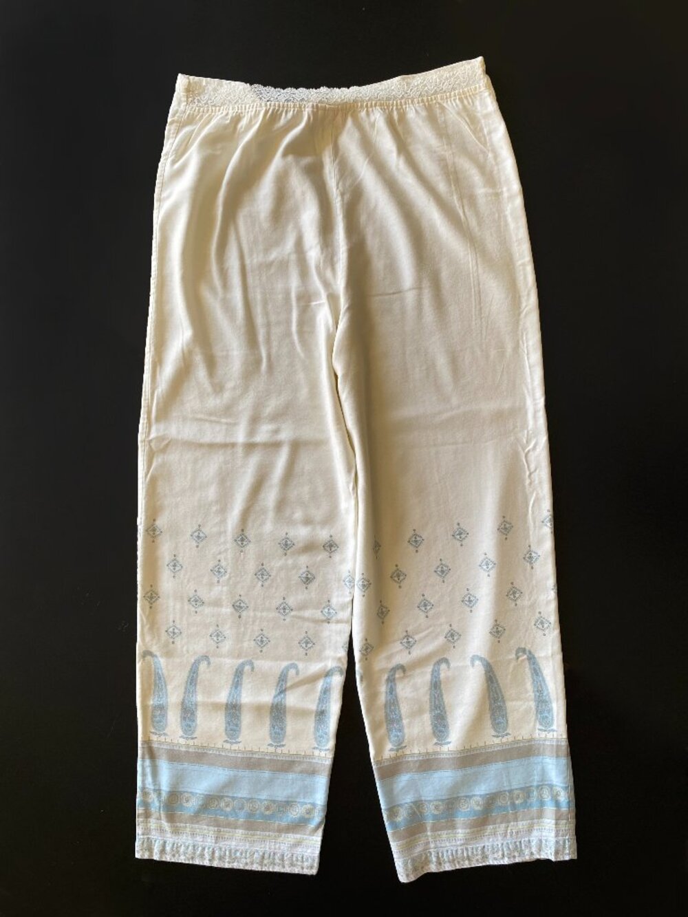Y2K Victoria's Secret Pajama Capris Size M Paisley Lounge Pants